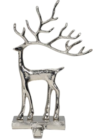 POSIWIO Kranzhalter "Hirsch" in Silber - (B)19 x (H)27 x (T)9 cm