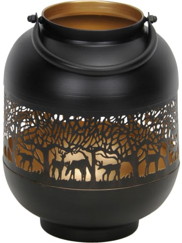 POSIWIO Windlicht in Schwarz - (H)23 x  Ø 18 cm