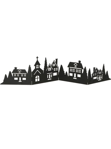 POSIWIO Deco-object "Huisrijtje" zwart - (B)78 x (H)17,5 cm