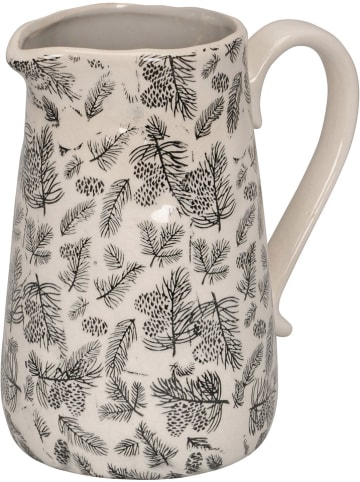 POSIWIO Dzbanek dekoracyjny "Cones" w kolorze beżowo-czarnym - wys. 23,5 cm