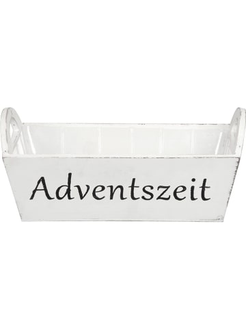 POSIWIO Aufbewahrungskiste in Weiß - (B)34 x (H)14 x (T)17,5 cm