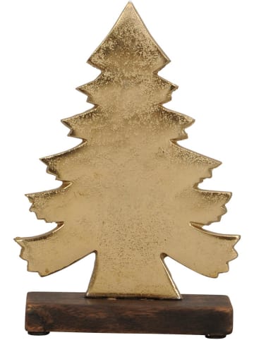 POSIWIO Figurka dekoracyjna "Tree" w kolorze złotym - 14,5 x 21 x 5 cm
