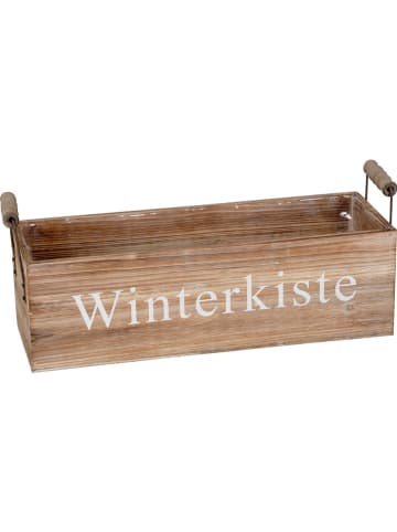 POSIWIO Aufbewahrungskiste in Hellbraun - (B)39 x (H)12 x (T)13,5 cm