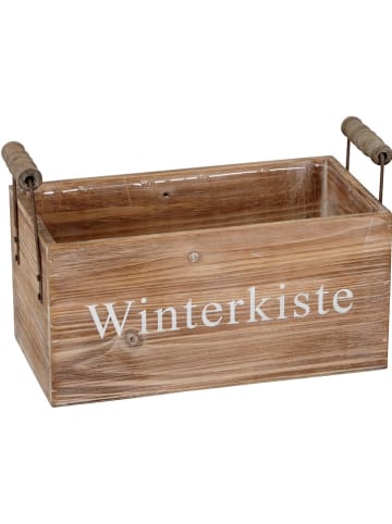POSIWIO Aufbewahrungskiste in Hellbraun - (B)25,5 x (H)12 x (T)13,4 cm