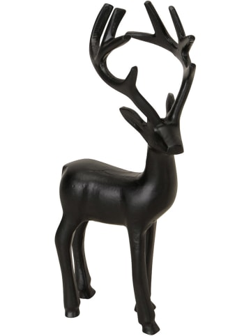 POSIWIO Figurka dekoracyjna "Deer" w kolorze czarnym - 12,5 x 25,5 x 8 cm