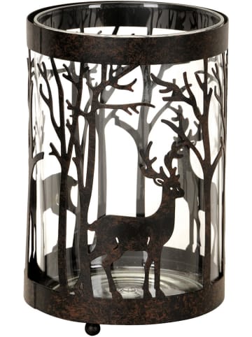 POSIWIO Windlicht "Hert" bruin - (H)19 x Ø 13 cm