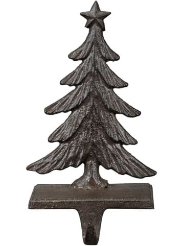 POSIWIO Kranzhalter "Tanne" in Schwarz - (B)12 x (H)22 x (T)11 cm