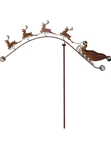 POSIWIO Dekoracja "Sleigh with deer" w kolorze brązowym - 84 x 115 cm