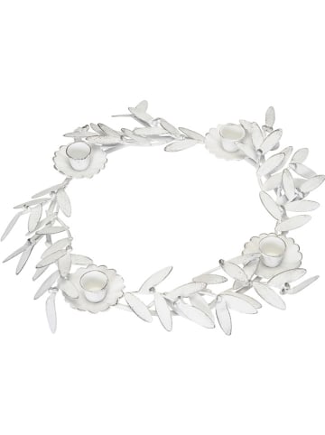 POSIWIO Kerzenkranz "Mistel" in Weiß - Ø 35 cm