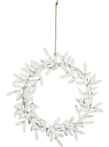 POSIWIO Wieniec dekoracyjny "Mistletoe" w kolorze białym - Ø 35 cm