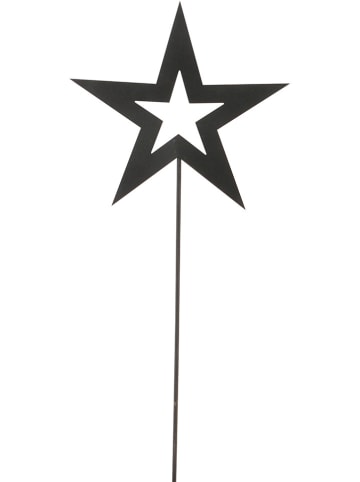 POSIWIO Dekoracja ogrodowa "Star" w kolorze czarnym - wys. 58 x Ø 28 cm