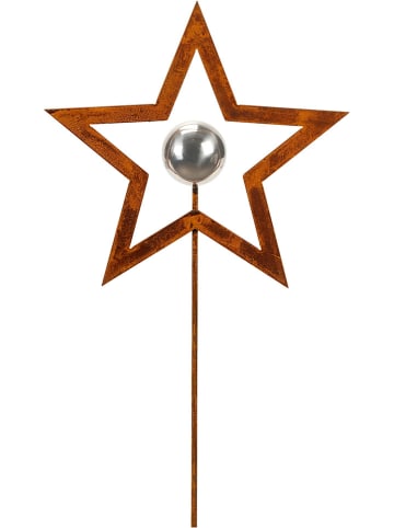 POSIWIO Dekoracja ogrodowa "Star" w kolorze brązowym - wys. 100 x  Ø 30 cm