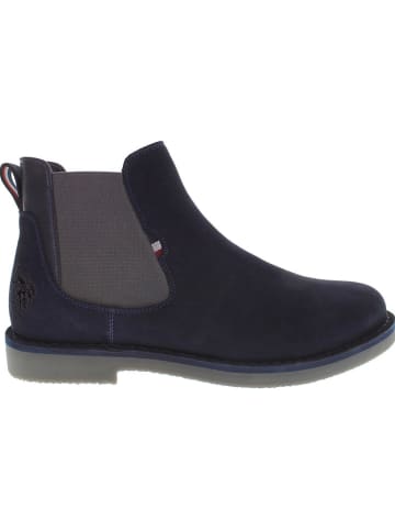 U.S. Polo Assn. Skórzane sztyblety w kolorze granatowym