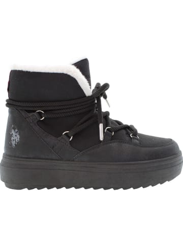 U.S. Polo Assn. Botki zimowe w kolorze czarnym