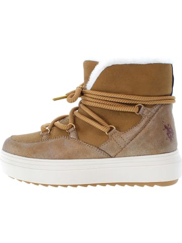U.S. Polo Assn. Botki zimowe w kolorze jasnobrązowym