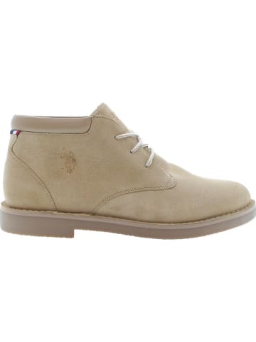 U.S. Polo Assn. Leren veterschoenen beige