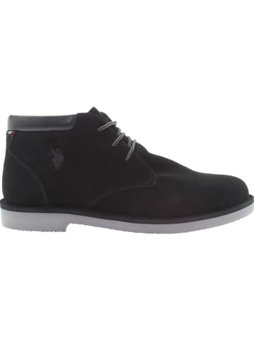 U.S. Polo Assn. Leren veterschoenen zwart