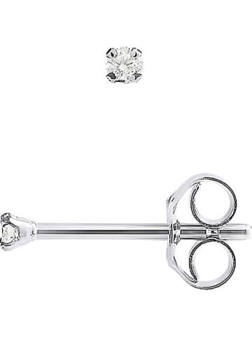 DYAMANT Witgouden oorstekers met diamanten