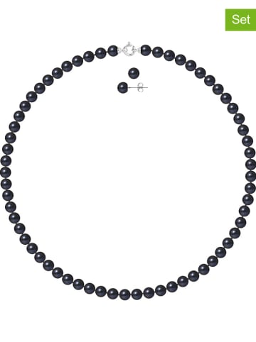 Mitzuko 2-częściowy zestaw biżuterii z perłami w kolorze tahiti