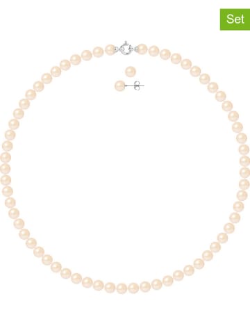 Pearline 2-częściowy zestaw biżuterii w kolorze jasnoróżowym