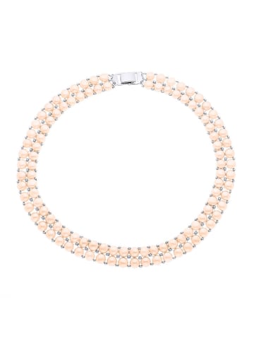 Mitzuko Naszyjnik perłowy w kolorze jasnoróżowym - dł. 40 cm