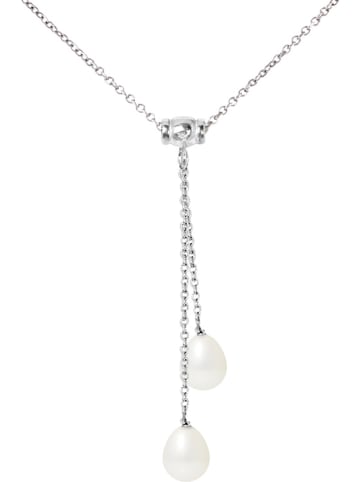 Mitzuko Srebrny naszyjnik "You&Me" z perłami - dł. 42 cm