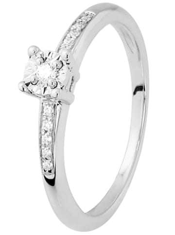 DYAMANT Witgouden ring met diamanten