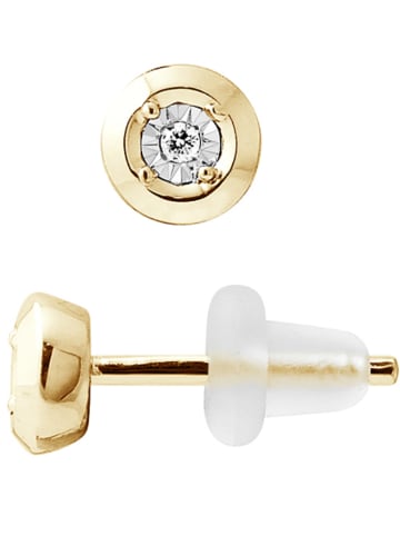 DYAMANT Gouden oorstekers met diamanten