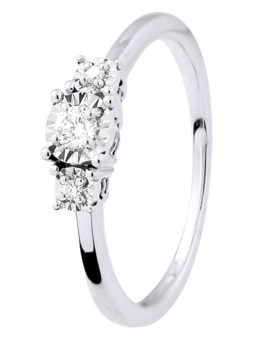 DYAMANT Witgouden ring met diamanten