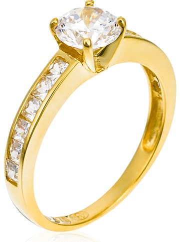 L instant d Or Gouden ring "Brilliant" met edelstenen