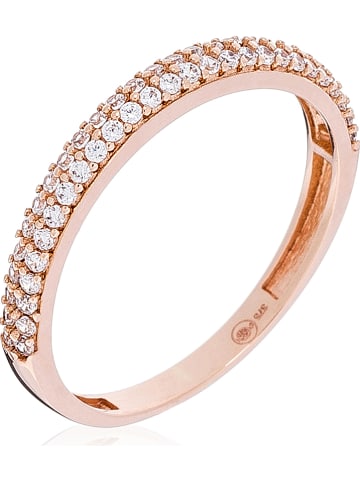 L instant d Or Roségouden ring "Amour Innocent" met zirkonia's