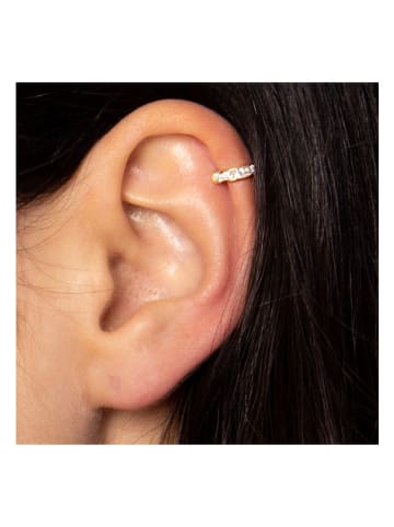 L instant d Or Złota nausznica "Shinning ear cuff" z cyrkoniami