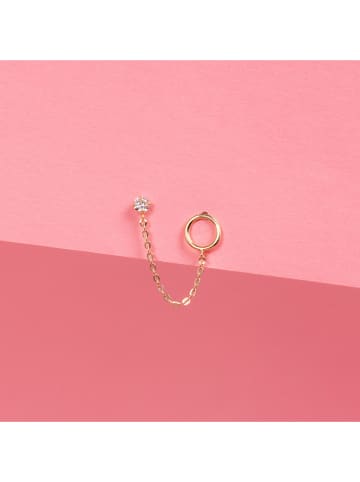 L instant d Or Gouden oorstekers "Arsol" met edelstenen