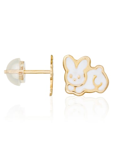 L instant d Or Gouden oorstekers "Gentil lapin"