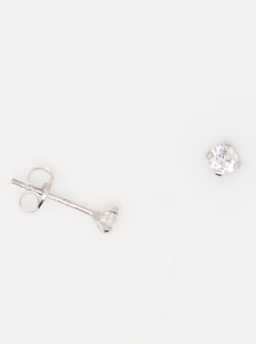 L instant d Or Witgouden oorstekers "Simply You" met edelstenen