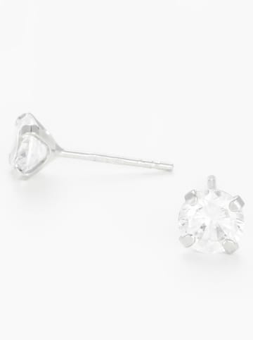 L instant d Or Witgouden oorstekers "Simply You" met edelstenen