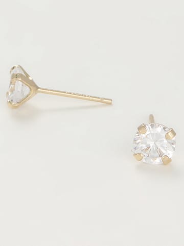 L instant d Or Gouden oorstekers "Simply You" met edelstenen