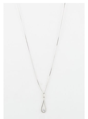 L instant d Or Witgouden hanger "Authentique" met edelsteen