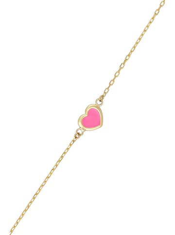 L instant d Or Gouden armband "Coeur rosé" met sierelement