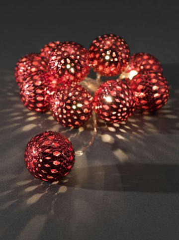 Konstsmide Dekoracyjny łańcuch świetlny LED w kolorze czerwonym