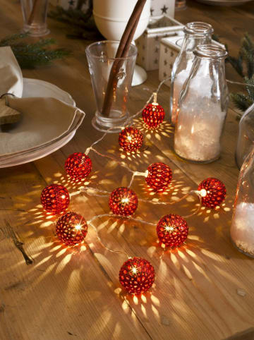 Konstsmide Dekoracyjny łańcuch świetlny LED w kolorze czerwonym