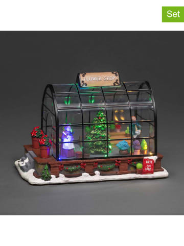 Konstsmide LED-Dekoleuchte "Blumenladen" in Bunt - (B)22 x (H)16,5 x (T)13,5 cm