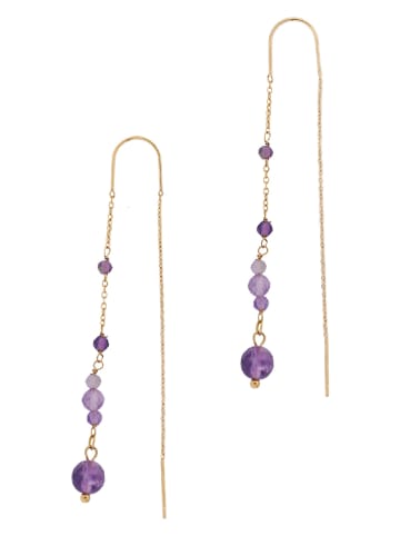 TATUUM Pozłacane kolczyki z ametystem