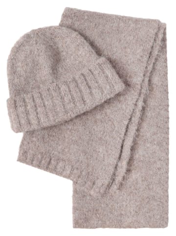 TATUUM Schal "Hanita" mit Wollanteil in Taupe - (L)175 x (B)21 cm