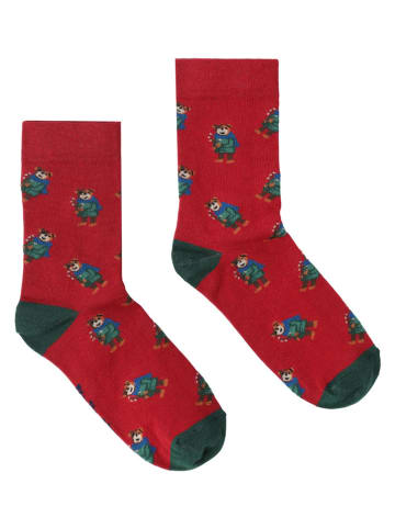 TATUUM Socken in Bordeaux/ Grün