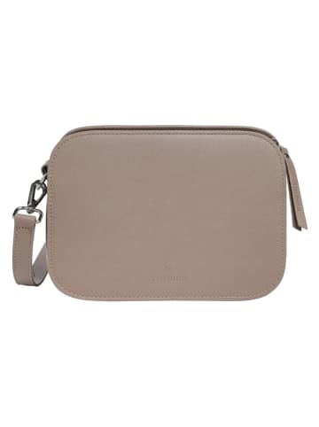 TATUUM Skórzana torebka "Alda" w kolorze szarobrązowym - 21 x 15 cm