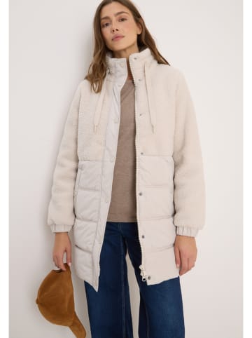 Cecil Doorgestikte mantel crème