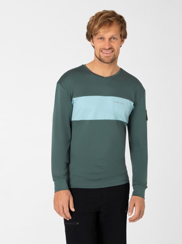super.natural Funktionsshirt "Gravier" in Grün/ Hellblau