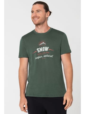 super.natural Shirt "Pray For Snow" donkergroen