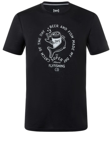 super.natural Funktionsshirt "Juhos Finest Tee" in Schwarz